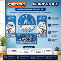 Jam Dinding kaligrafi Aestetic-1 Set Jam dinding kaligrafi Mewah jam karakter anak Doraemon