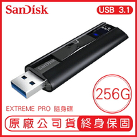 【享4%點數】SANDISK 256G EXTREME PRO USB 3.1 固態隨身碟 CZ880 隨身碟 256GB 公司貨【限定樂天APP下單】