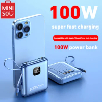 Miniso 100W Fast Charging Wireless Power Bank 50000mAh Power Bank Built-in Cable External Battery for iPhone Xiaomi