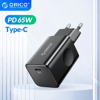 ORICO USB Charger Type C 65W PD Fast Charger for iPhone Samsung Xiaomi Tablet Laptop Mobile Phone for Laptop PD3.0 Charger