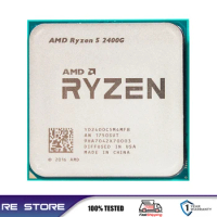 Used Ryzen 5 R5 2400G 3.6GHz Quad-Core Quad-Thread 65W CPU Processor Socket LGA AM4 B550M B550 Motherboard