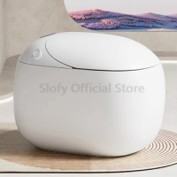 Egg-Shaped Smart Toilet Bidet Built In Water Tank One Piece Intelligent Toilet for Bathrooms Auto Open Heated Seat Night light