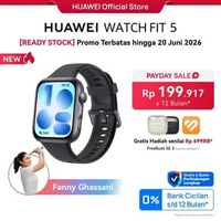 【BARU | Diskon s/d 700RB】HUAWEI WATCH FIT 5 Series | Titanium* | Studi Risiko Diabetes & ECG* | Olah