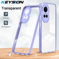 KEYSION Shockproof Clear Case for OPPO Reno10 Pro 5G Transparent Soft TPU Silicone + PC Phone Back Cover for OPPO Reno 10 Pro 5G