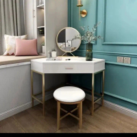 meja rias modern minimalis Duco/ set meja rias kekinian putih Furniture mebel Jepara