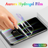 2Pcs Back Rear Aurora Gradient Soft Hydrogel Film For Samsung S8 S9 S10e S10 5G S20 S21 Plus Ultra Screen Protector Rainbow
