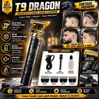 T9 Dragon Alat Cukur Rambut Elektrik Hair Clipper Rechargeable Mesin Trimmer Profesional USB