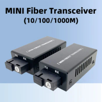 SC Mini Fiber Transceiver, Gigabit Fiber Media Converter, Mini MC 1GE1GF, 1Pair1A + 1B, 1310nm, 1550nm, 20km, 10 m, 100 m, 1000m