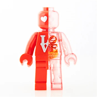 4D Master Red Love Brick Man Model Statue Home Decor Decoration Modern Style Figurines Anatomy Toys