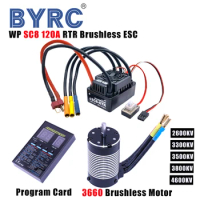 Hobbywing SC8-RTR 120A Brushless ESC + KRUN 3660 2600/3300/3500/3800/4600KV Sensorless Motor +Program card for 1/10 RC Car