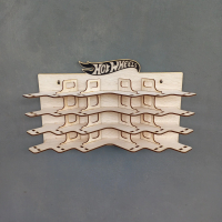 RAK HOT WHEELS Rak mobil-mobilan kayu \miring kanan kiri\""