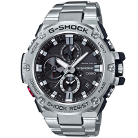 G-SHOCK創新突破分層防護雙層結構智慧藍牙錶(GST-B100D-1)銀53.8mm