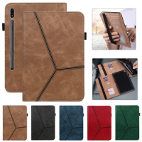 For Samsung Tab S9 FE Case Coque Business PU Leather Cover For Funda Galaxy Tab S9 S9 Fe Case 2023 Wallet Stand Cover Capa