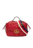 Gucci 二手 Gucci 小號 GG Marmont Matelasse 皮革 Sylvie 手提包