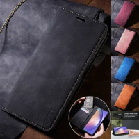 Wallet CardSlot Magnetic Flip Leather Case For Samsung Galaxy S24 Ultra S23 Plus S22 S21 S20 FE A05s A14 A15 A34 A35 A53 A54 A55