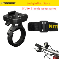 NITECORE HU60 Bike Headlamp Handle Bar Mount for 31mm-35mm Handlebar, Headlight Helmet Starp Headlights Set with Remote Control