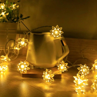 Happy childhood Vườn 1m10LED Đèn Led Dây giáng sinh Đồ trang trí Giáng sinh Phiên bản pin Đèn dây Ic