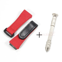 For Richard Mille Nylon Canvas Watch Strap 25mm with 4 Stars Screwdriver Anti-Allergy Watchbands RM5