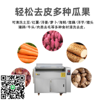 全自動毛刷土豆清洗去皮機商用紅薯蘿卜蓮藕生姜蠔豬蹄清洗脫皮機