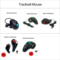 2.4G Wireless Trackball Mouse Ergonomic Vertical Optical USB Wired Mice Portable Handheld Air Mouse For Office Laptop PC PPT