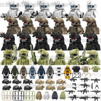 Military Special Forces MOC Building Block SWAT Ghost Commando Figures Police Soldiers Army Gun Weapons Children's Toy Gift B152