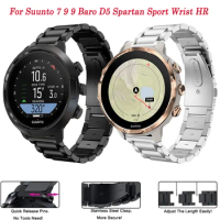 24mm Watchbands Strap For Suunto 9/7/D5/Spartan Sport/Wrist HR Sport Smart Watch Stainless Steel Bracelet for suunto 9 baro Belt