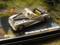 Mini 現貨 Ricko 38527 HO規 賓士 Typ 300c Cabriolet (1955) 賓士敞篷古董車 銀色