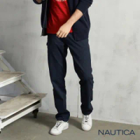 【NAUTICA】男裝 簡約設計休閒長褲(海軍藍)