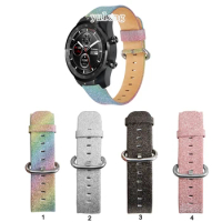 Shiny Bling Glitter Leather Watch Band Strap for Ticwatch Pro E2 S2 GTX Pro3 Pro 2020 Pro 4G Smart Watch 22mm Wrist band Correa