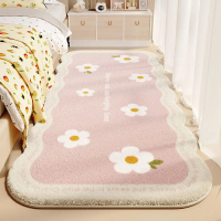 Bedside rug, imitation cashmere, simple design, 40x120 cm.Suitable for bedrooms, living rooms, sofas