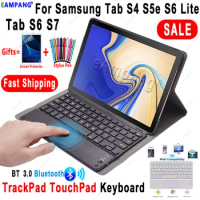 TtrackPad Keyboard Case for Samsung Galaxy Tab S4 S5e S6 Lite S7 TouchPad Keyboard Case Cover Wireless Keyboard T720 T860 P610