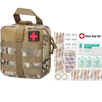 Tactical First Aid Kit Pouch Molle EMT Pouches Rip-Away Military IFAK Medical Bag Outdoor Emergency Survival Kit with Red Cross