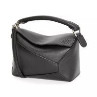LOEWE [12.12 Dealcember] Mini Puzzle Edge Bag Classic Calfskin Black