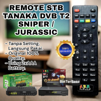 Remote remot STB Tanaka Sniper dus Hijau dan Jurrasic DVB T2 set top box Ori 100% Original