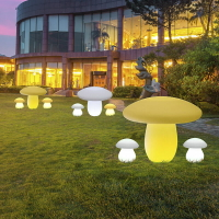 太陽能發光蘑菇燈戶外裝飾兔子動物景觀度假村別墅花園草坪庭院燈