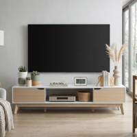 Furniture Mart SOVAN 6 Feet 180cm 2 Door TV Cabine kabinet tv almari tv