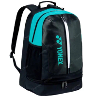 Yonex Backpack Waterproof PU Leather Badminton Racket Bag For 3 Rackets For Women Men Sports Bag With Shoes Compartment