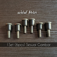(6PCS/1Set) Baut Cover Tutup CVT NMAX LEXI AEROX FREEGO / Baut Box  CVT LEXY / Baut Cover Box CVT Ya