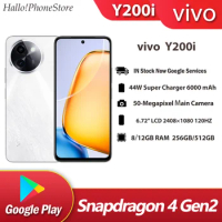 VIVO Y200i 5G Snapdragon 4 GEN2 120Hz 6.72‘’ LCD 6000mAh Battery 44W 50MP Camera Android14 OriginOS4 GooglePlay OTA Type-C