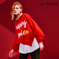 【Le Polka】不對稱設計短版衛/2色-女