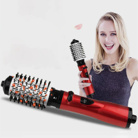 2 In 1 Rotating Electric Hair Straightener Brush Hair Curler Hair Dryer Brush Hot Air Comb Negative Ion Hair-Air Brushes Styler ซื้อทันทีเพิ่มลงในรถเข็น