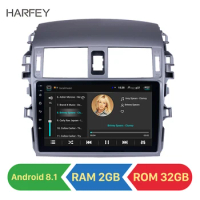 Harfey Android 8.1 2GB RAM 9inch 2din car GPS Radio For 2007 2008 2009 2010 Toyota OLD Corolla Bluetooth Music Stereo
