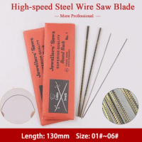 5/12Pc HSS Wire Saw Blade Carbon Diamond Cutter Jewelry Metal Cutting Jig Blades Woodworking Hand Craft Tool Scroll Spiral Teeth
