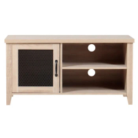 High Quality Furniture Custom Cheap Wood Cabinet Unique Steel Mesh Door Flat Panel Tv Stand