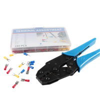 crimping plier and insulated terminal set ratchet crimping tool insulated terminal 0.5-6mm2 insulated crimping tool