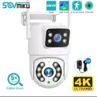 Cctv IP PTZ Outdoor dual lensa kamera cctv wifi tahan air Full HD App icsee