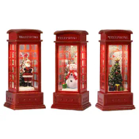 Christmas Phone Booth Light Table For The Elderly Decorated With Christmas Tree Ornaments Snowman Home Decoration Accessories
