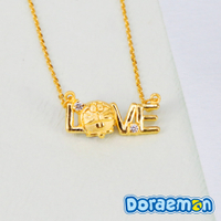 LOVE-哆啦a夢Doraemon-黃金項鍊