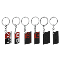 Luxury GR Sport Key Chain Ring Metal Car Keychain For Toyota Yaris CH R RAV4 Corolla Revo Hilux GR Keychain Keyring Accessories
