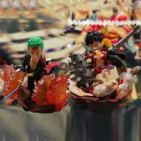 9.5cm One Piece Figure G5 Series Roronoa Zoro Luffy Action Figures Q Version Gk Figurines Anime PVC Collection Statue Model Toys